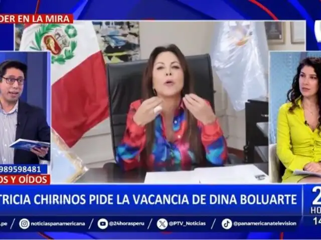 Patricia Chirinos pide la vacancia de Dina Boluarte: "El Perú cree que usted protege a Cerrón"