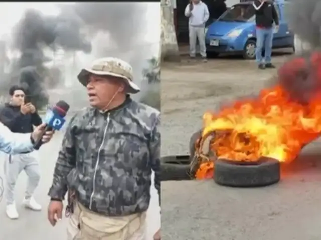 Huaura se suma al paro: queman llantas e impiden paso de vehículos en la Panamericana Norte