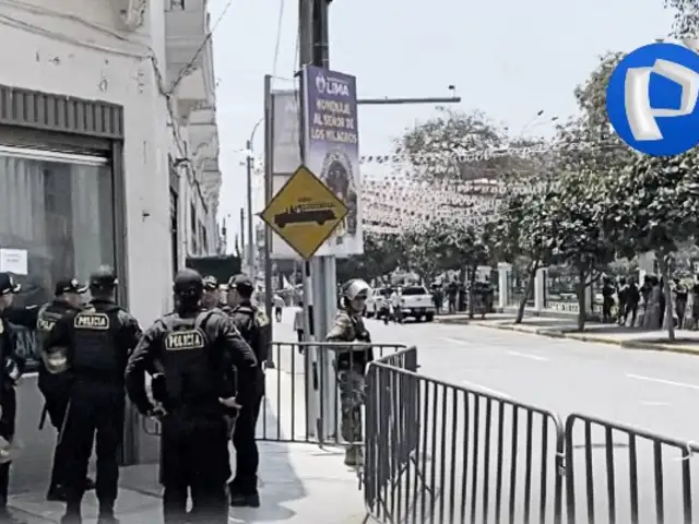 Por paro nacional: fuerte resguardo policial en calles del Centro de Lima