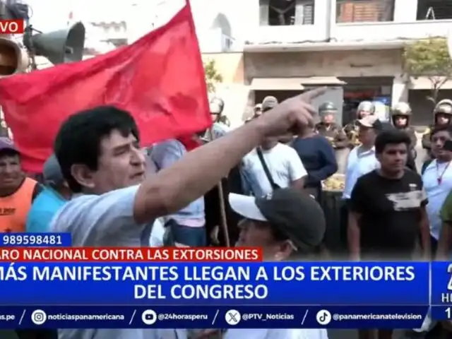 Paro Nacional: Se registran grescas en exteriores del Congreso