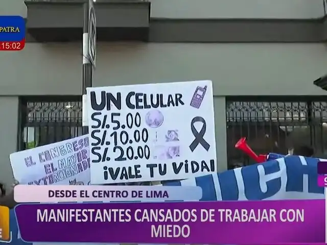 Paro en Lima: ciudadanos piden derogación de ley contra el crimen organizado y salida de Dina Boluarte