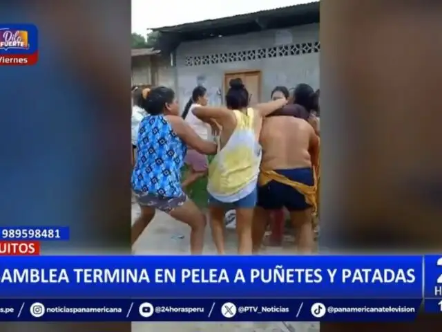 Iquitos: Asamblea de vecinos termina en batalla campal