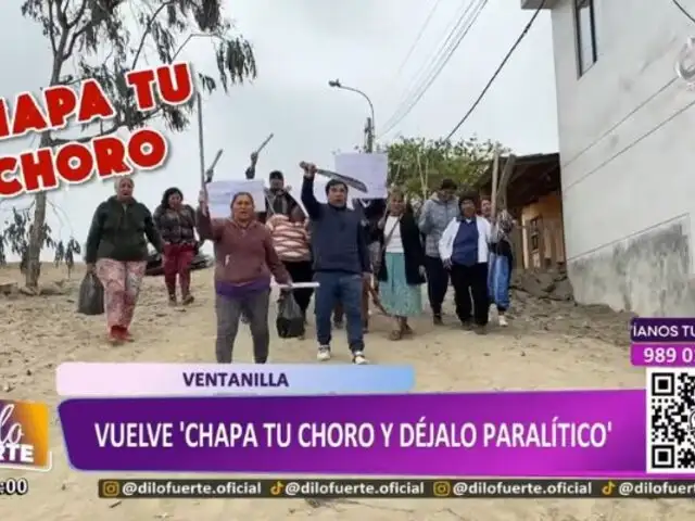 Vuelve "chapa tu choro y déjalo paralítico" en Ventanilla