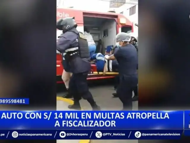 SJL: Auto con 14 mil soles en multas atropella a fiscalizador