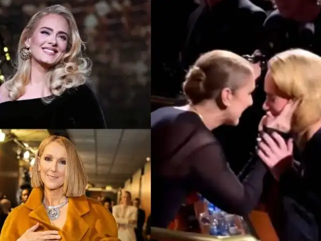 Adele rompe en llanto tras ver a Céline Dion entre el público durante su concierto en Las Vegas