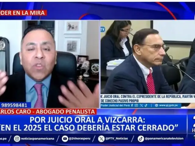 Carlos Caro sobre caso Martín Vizcarra: "En el transcurso del año 2025 debería estar cerrado"