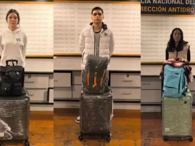 Aeropuerto Jorge Chávez: detienen a tres jóvenes que intentaban trasladar 25 kilos de droga