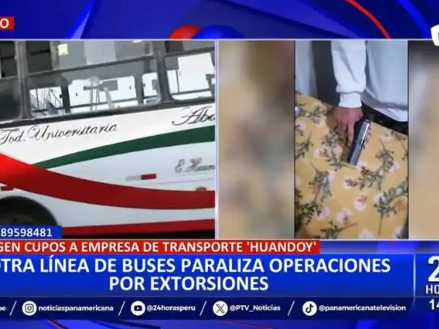 Empresa de transportes "Huandoy" paraliza sus operaciones por extorsiones