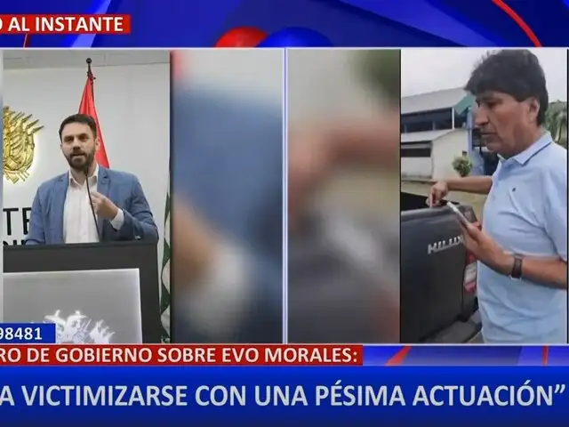 Gobierno boliviano rechaza intento de asesinato contra Evo Morales: “Pretende victimizarse”