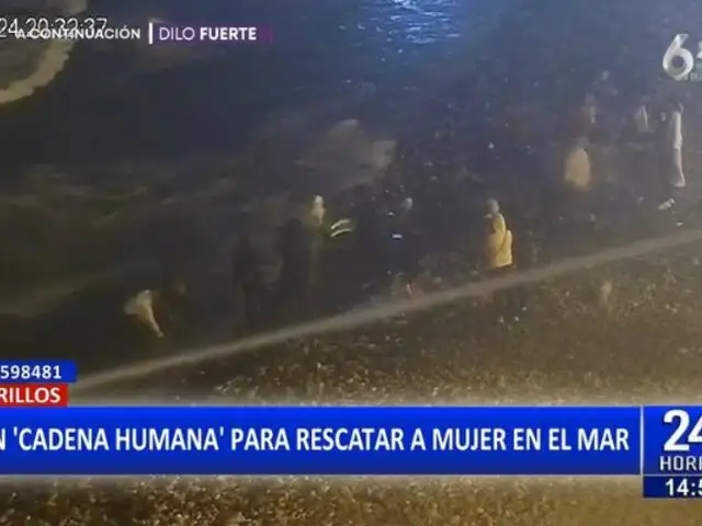 Chorrillos: Hacen "cadena humana" para rescatar a mujer en el mar