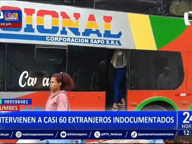 Tumbes: intervienen a casi 60 extranjeros indocumentados en bus interprovincial