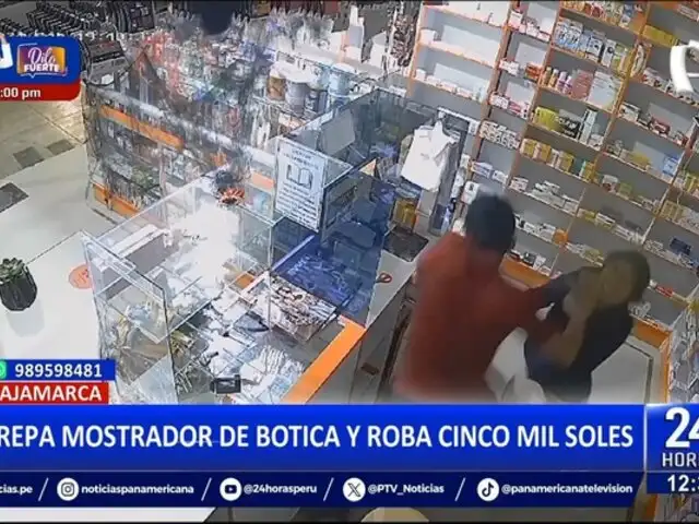 Delincuente roba 5 mil soles en botica de Cajamarca