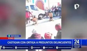 Puno: tres jóvenes son sometidos a castigo público por presunto robo de vehículo