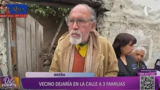 Adulto mayor en riesgo de perder su hogar en Breña: "No tengo a dónde ir"