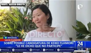 Sachi Fujimori sobre posible candidatura de su hermana Keiko: "Le he dicho que no participe"