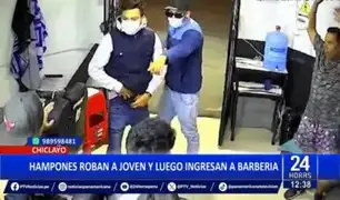 ¡El colmo! Delincuentes asaltan a joven y barbería en menos de una hora en Chiclayo