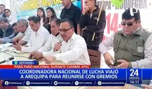 Gremios regionales se unirán al paro durante APEC
