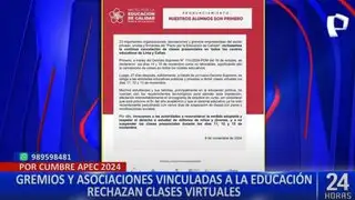 Gremios educativos rechazan suspensión de clases presenciales en Lima y Callao