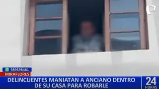 Miraflores: atan de pies y manos a anciano dentro de su vivienda para robarle