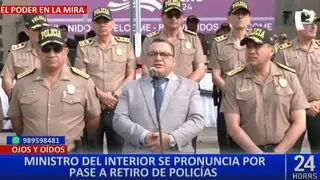 Ministro del Interior sobre pase al retiro de más de 700 policías: “No merecen estar en la institución”