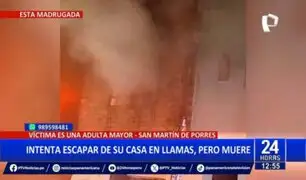 Tragedia en SMP: adulta mayor muere en incendio de su vivienda