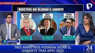 Cambios en el gabinete: tres ministros dejarían el cargo tras cumbre APEC