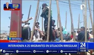 Tumbes: Intervienen a 25 migrantes en situación irregular