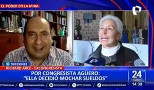 Richard Arce sobre María Agüero: "Ella decidió mochar sueldos"