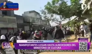 Paro Nacional: Manifestantes se enfrentan a la policía en exteriores del Mincul