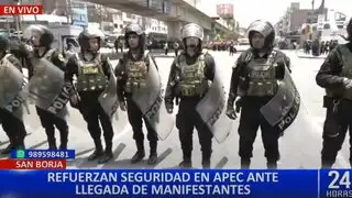 San Borja: manifestantes llegan a las inmediaciones de APEC