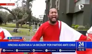 San Isidro: hinchas alientan a la bicolor por partido ante Chile