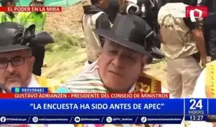 Premier Adrianzén sobre baja aprobación de Boluarte: "La encuesta ha sido antes de APEC"