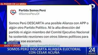 Somos Perú niega alianza con APP para las elecciones del 2026