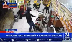 Iquitos: Delincuentes asaltan pollería y fugan con 1500 soles