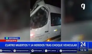 Tragedia en Arequipa: Al menos 4 muertos y 14 heridos tras choque de miniván y camión