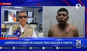 El Agustino: Delincuente se esconde en colegio tras asaltar a taxista