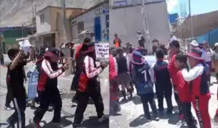 Polémica en Arequipa: rechazan presencia de niños de colegios en protesta de mineros artesanales