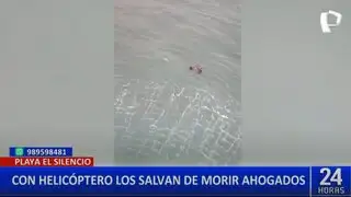 Policía Nacional rescata a dos bañistas arrastrados por el mar en playa El Silencio