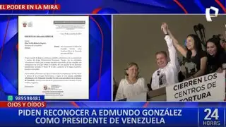 Congreso: piden al gobierno reconocer a Edmundo González como presidente electo de Venezuela