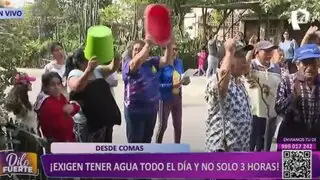 Comas: vecinos denuncian tarifas de hasta 500 soles por agua que solo llega 3 horas al día