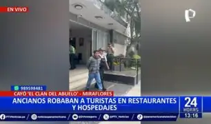 Cayó "El Clan del Abuelo" en Miraflores: Adultos mayores robaban a turistas en restaurantes