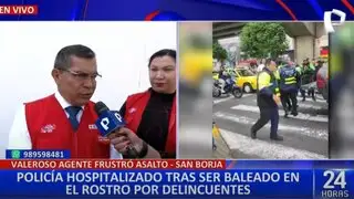 SaludPol cubrirá los gastos para reconstruir rostro de Policía herido en asalto en San Borja