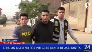 Villa El Salvador: detienen a sereno y dos delincuentes que integraban banda criminal