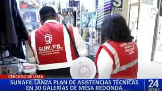 Sunafil inicia operativo preventivo en galerías de Mesa Redonda