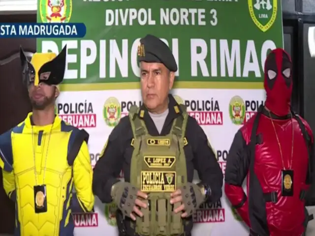 ¡Los trajes perfectos! Agentes de la PNP vestidos de superhéroes desarticularon clan familiar en el Rímac