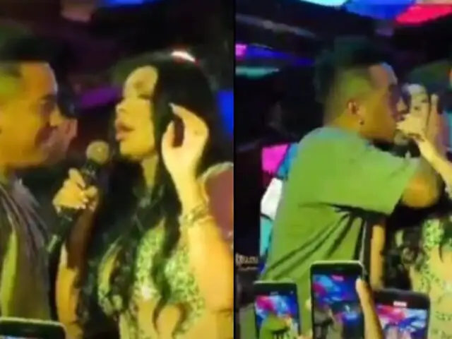 Christian Cueva sorprende a Pamela Franco en show en Santa Clara y le da un beso