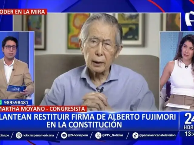 Presentan proyecto para restablecer la firma de Alberto Fujimori en la Constitución de 1993