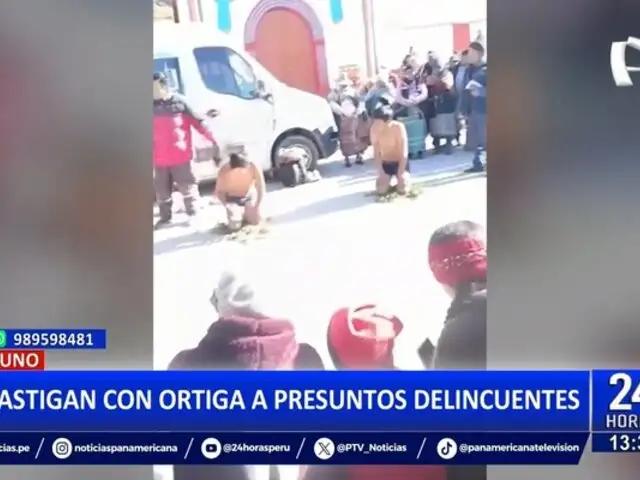 Puno: tres jóvenes son sometidos a castigo público por presunto robo de vehículo