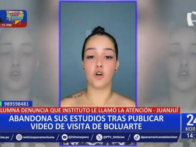 Juanjí: alumna abandona sus estudios tras publicar video de visita de Boluarte