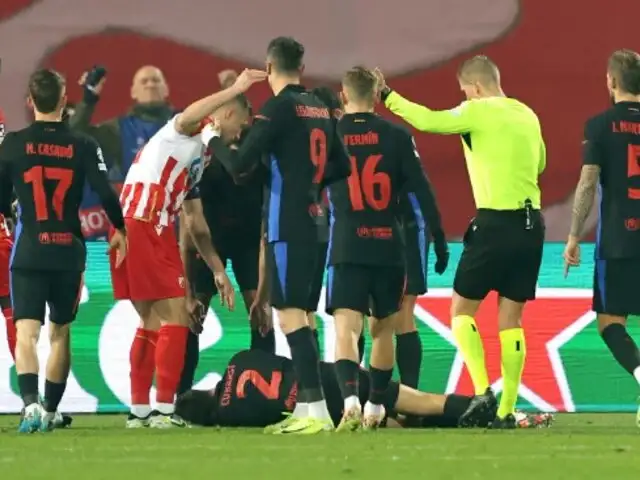 Pau Cubarsí sufre grave lesión en la cara durante partido de Barcelona ante Estrella Roja